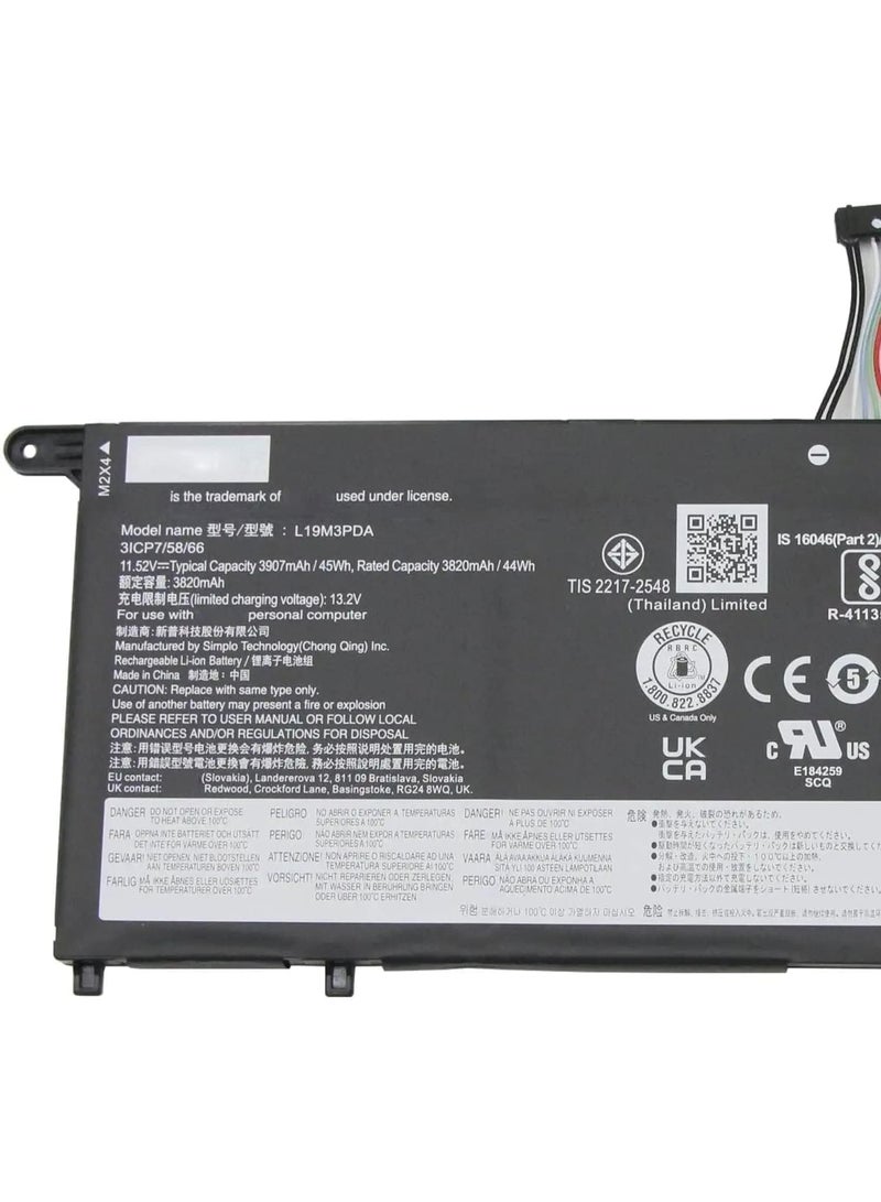 Terabyte 11.52V 45Wh 3907mAh L19M3PDA 5B10Z21210 L19D3PDA Battery Compatible for Le.novo ThinkBook 14 G2 ITL series - Image 2
