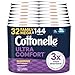Cottonelle ورق تواليت كوتونيل ألترا كومفورت مع قوام تنظيف رقيق 32 رول عائلة ميغا 144 رول عادي 8 عبوات من 4 - Image 1