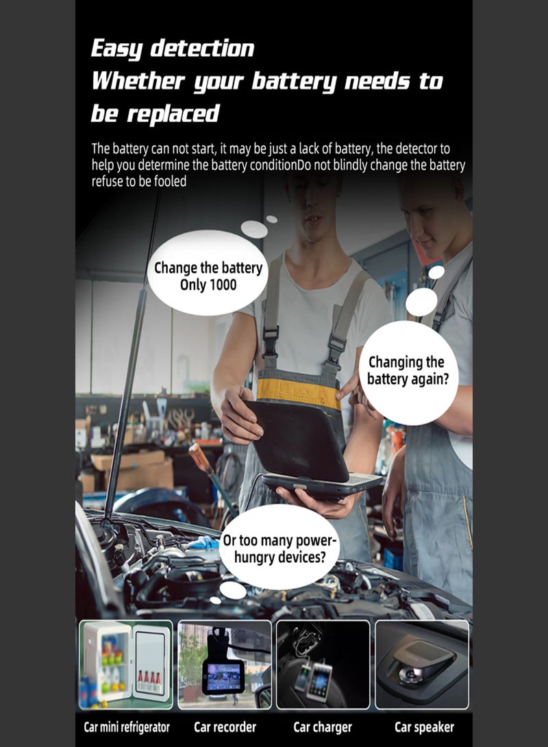 BSIDE Electric Battery System Tester Multifunctional Battery Internal Resistance Voltage Discharge Current Battery Power Lifesapn Test Meter Digital Display with Voice Broadcasting Supporting Multiple - Image 4