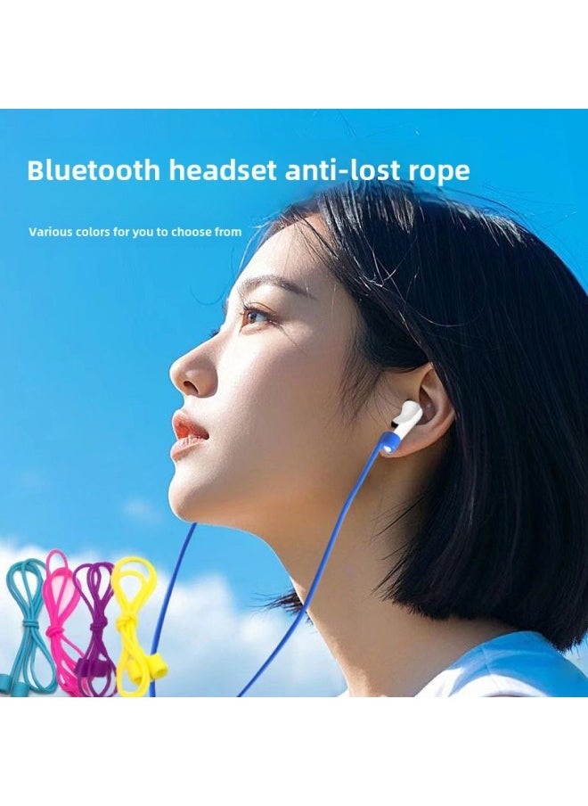 Generic - Suitable For Airpods Silicone Anti-lost Rope Apple Pro123 Generation Wireless Bluetooth Headset Magnetic Anti-lost Lanyard-Color:55cm Bare Rope Without Packaging-Model:Sakura Powder - Image 1