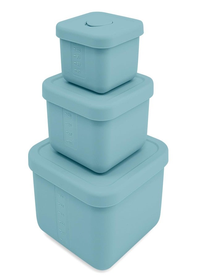 AOEDEO 3 PCS Silicone Food Storage Containers with Lids，BPA Free Reusable Silicone Storage Containers for Food Freezer Containers Freezer Dishwasher Safe（24oz,10oz,4oz） - Image 1