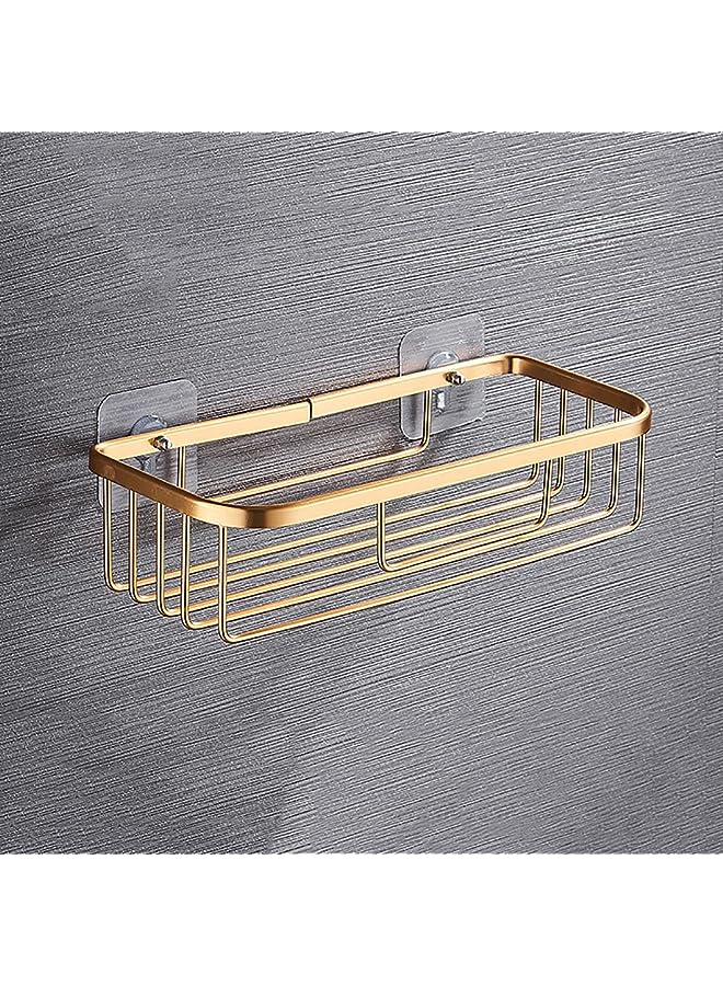 vesus Bathroom Shelf Organizer Shower Caddy Kitchen Spice Rack Bathroom Toilet Paper Holder Paper Rack Paper Tissue Box Wall Mounted No Drilling (RX08-Gold)  - Image 1