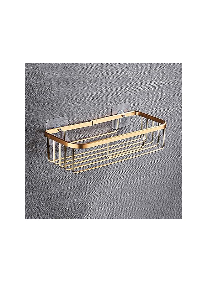 vesus Bathroom Shelf Organizer Shower Caddy Kitchen Spice Rack Bathroom Toilet Paper Holder Paper Rack Paper Tissue Box Wall Mounted No Drilling (RX08-Gold)  - Image 3