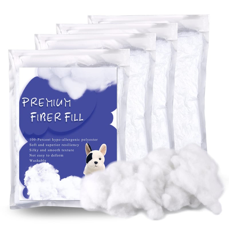 Butuze BUTUZE 21oz Premium Polyester Fiber Fill Polyfill Stuffing High Resilience Fiberfill Stuffing for Craft Crochet Animal Part Pillow Comforter DIY Recyclable 