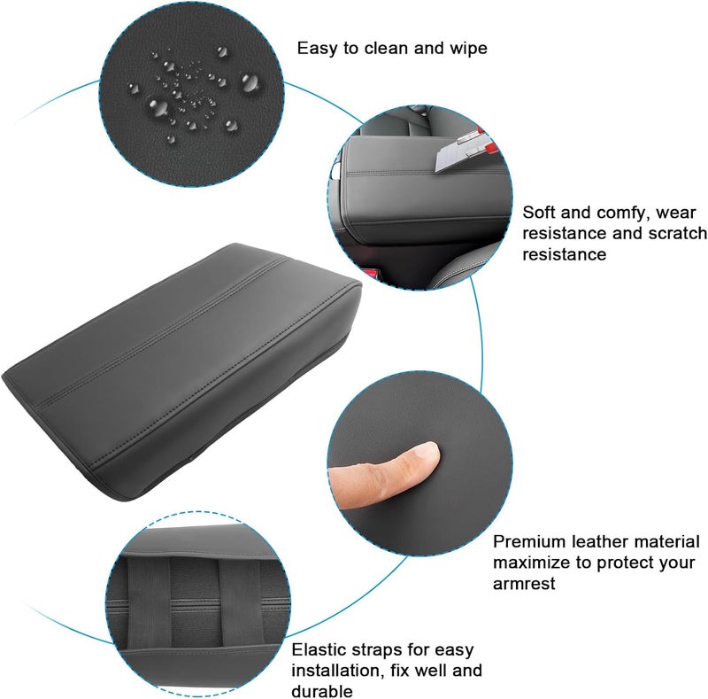 SXCY for 2025 2026 Nissan Murano Armrest Cover for 2025 2026 Nissan Murano Accessories 2025 2026 Murano Center Console Cover 2025 2026 Murano Middle Console Cover (Thin Cover with Black Line) - Image 4