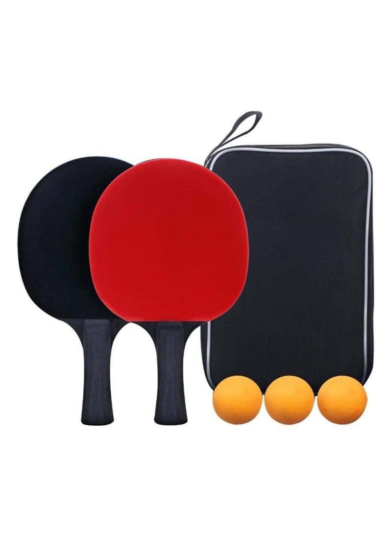 Generic Ping Pong Paddles Set High-Performance Table Tennis Paddle with Premium Ping Pong Balls With Storage Case 2 Players Table Tennis Racket Set For Indoor & Outdoor Games  - Image 1