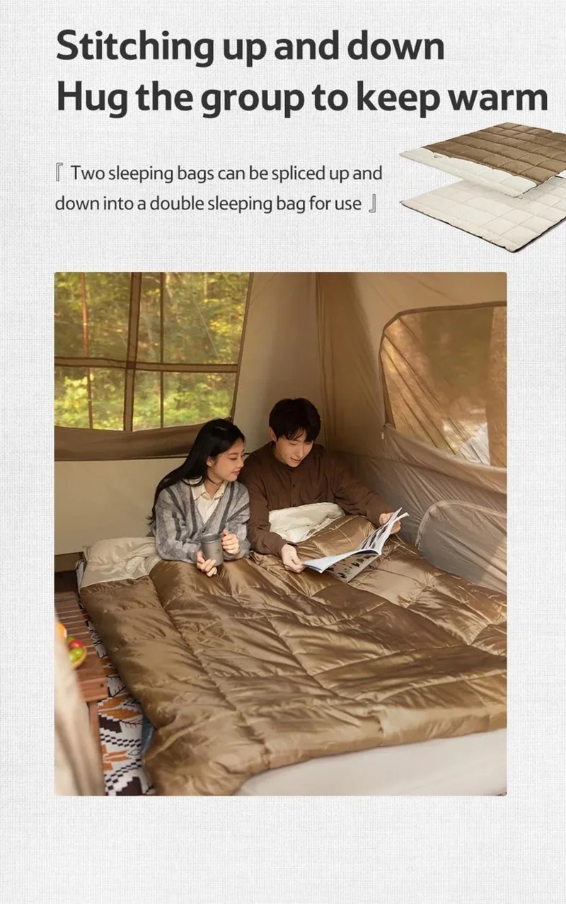 Naturehike LT250 Envelope Style Cotton Sleeping Bag -11°c
