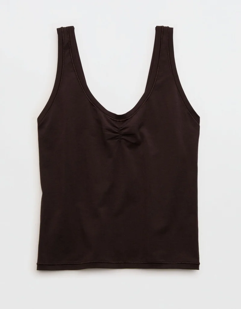 Aerie  SMOOTHEZ Cotton Blend Ruched Tank Top for Women | Best Price UAE