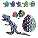 utosday Easter Eggs Filled with Dinosaur Toys 3D Printed Animals Mystery Crystal Dragon Egg with Articulated Tyrannosaurus Rex Easter Basket Stuffers Fidget Toy for Adults Kids - Image 2