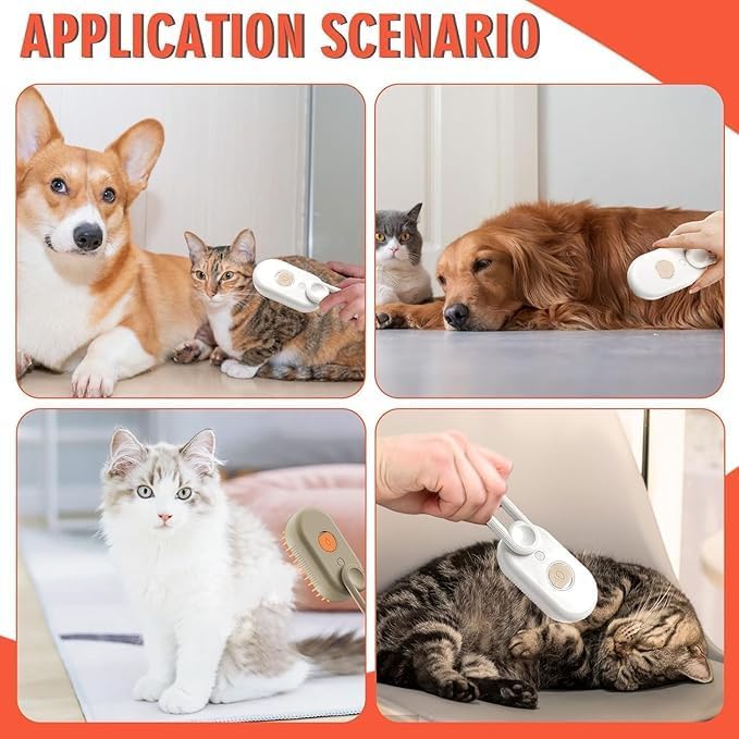 PAGHADI Dog & Cat Hair Remover Lint Brush Soft Bristle Cat Brush for Long and Short Hair, Self-Cleaning Cat Fur Remover - Image 5