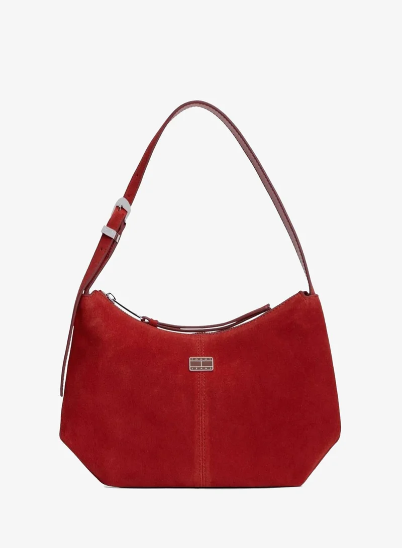 Suede Slouch Shoulder Bag