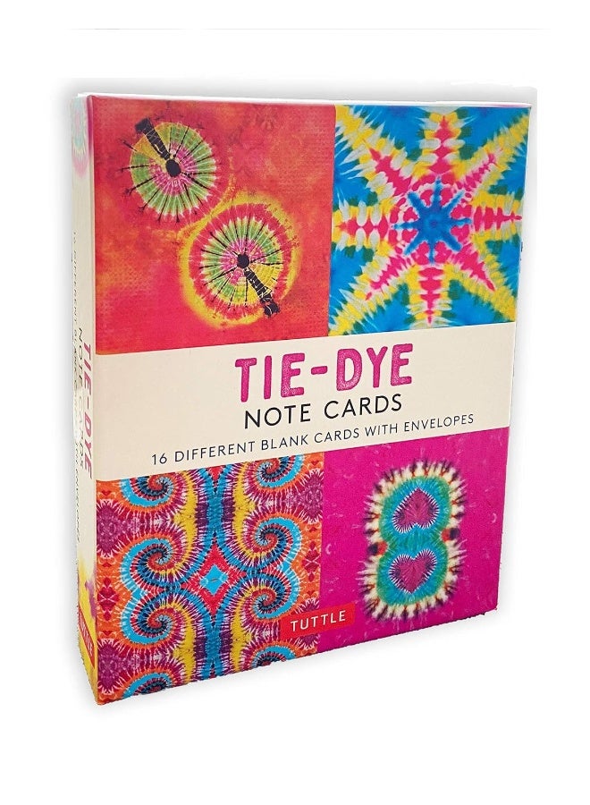 Tie-Dye, 16 Note Cards: 16 Different Blank Cards with 17 Patterned Envelopes in a Keepsake Box!  - Image 3
