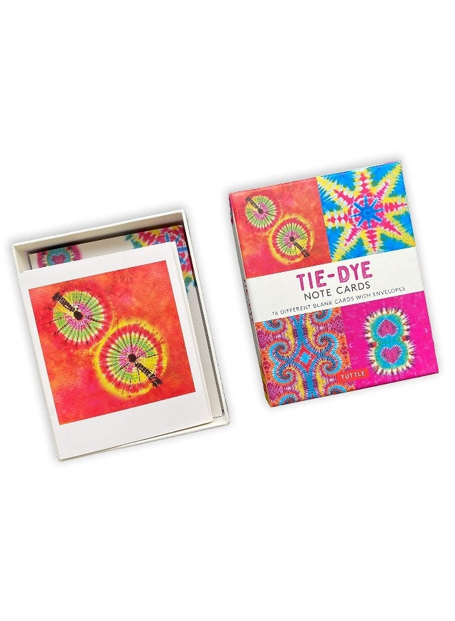 Tie-Dye, 16 Note Cards: 16 Different Blank Cards with 17 Patterned Envelopes in a Keepsake Box!  - Image 5