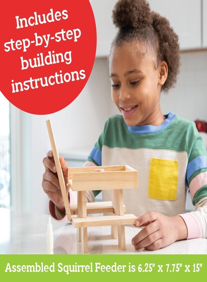 MindWare Make Your Own (MYO) Squirrel Feeder Craft Kit for Kids - Includes Wood Pieces, Paint, Brushes, Instructions and More - Image 5
