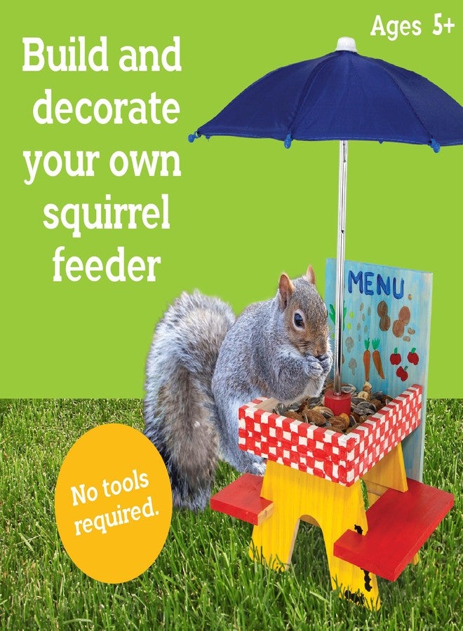 MindWare Make Your Own (MYO) Squirrel Feeder Craft Kit for Kids - Includes Wood Pieces, Paint, Brushes, Instructions and More - Image 2