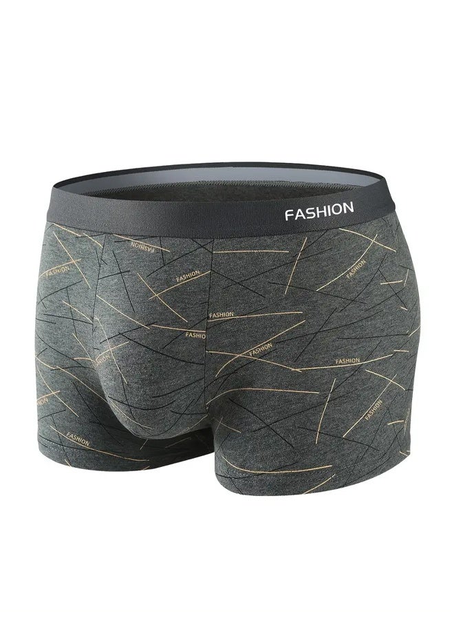 Zeemey Fashion Zeemey 4 Pack Fashion Men's Sort Boxer Briefs & Trunks,Breathable Stretch Cotton Moisture-Wicking Underwear,Modern Fit Low Rise - Image 4