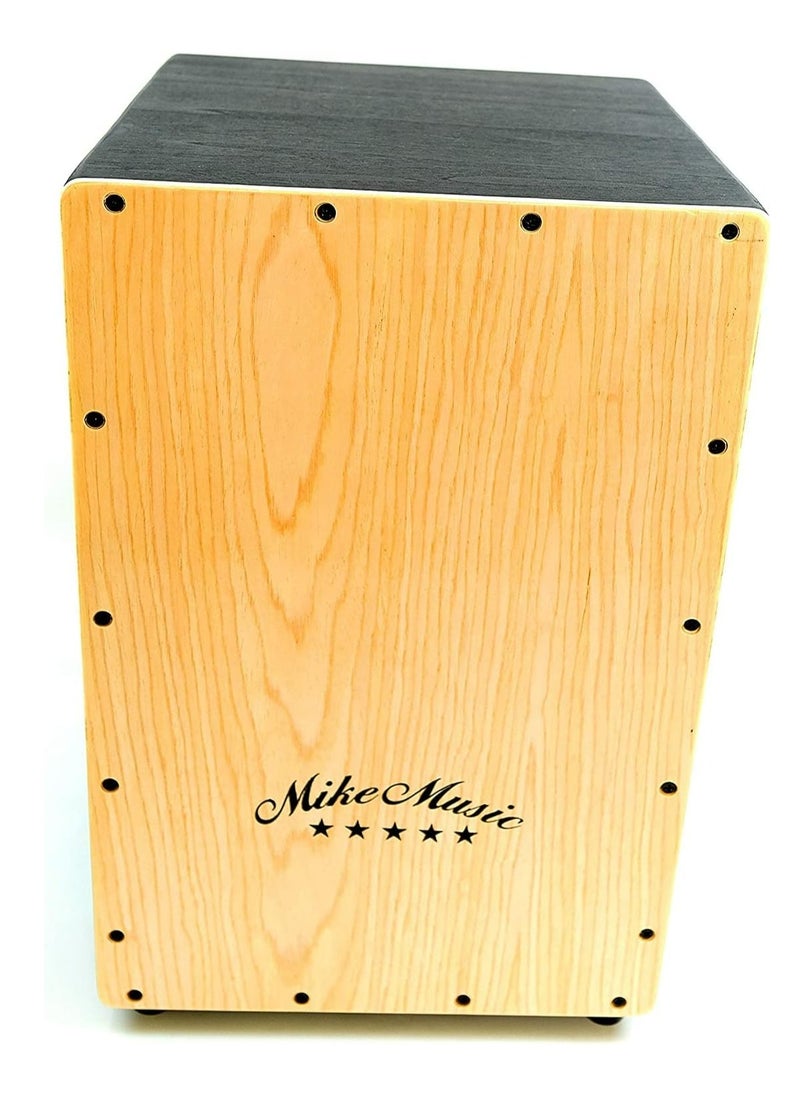 Mike Music - Cajon Drum, Wooden Percussion Cajon Box Drum Instrument with Internal Snare Strings, Cajons Hand Drums with Dedicated Backpack Cajon Bag, Hand Percussion Instruments Beat Box-Natural - Image 1