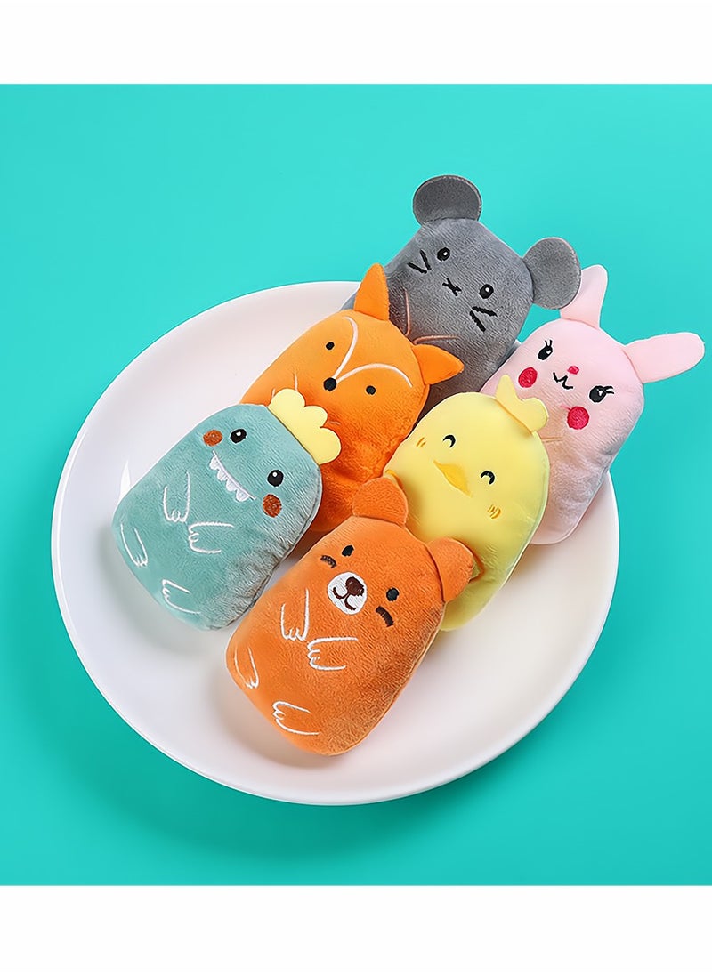 Excefore - Catnip Toys, Cat Chew Toy, Interactive Toy with Cute Cat, Kitten Toys for Indoor Cats with Rattle Sound, Cat Plush Pillow Toy for Kitty Teething Chew Kick Gift, 6 Pcs - Image 1