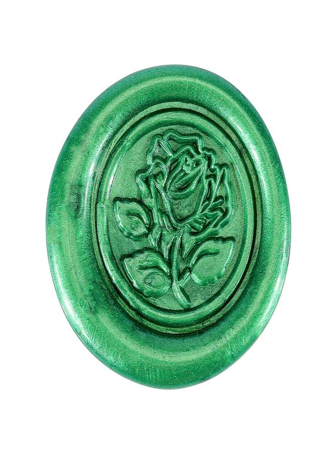 Yoption Metallic Green Sealing Wax Sticks, 5 Pcs Totem Fire Manuscript Wax Seal Sticks with Wicks for Wax Seal Stamp (Metallic Green) - Image 4
