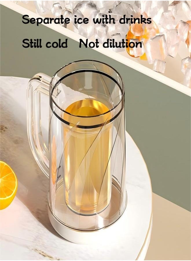TCJ - Compartment ice cup Double-layer large capacity Beverage glasses Coke glasses Ice glasses Not dilute drinks - Image 1