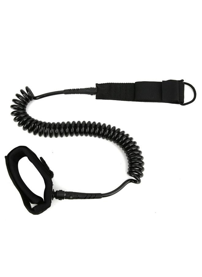 Thoraya Black Elastic Water Sports Foot Rope Surfing Paddle Board Safety Ankle Spring Traction Strapblack  - Image 3
