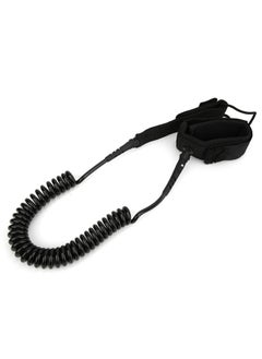 Thoraya Black Elastic Water Sports Foot Rope Surfing Paddle Board Safety Ankle Spring Traction Strapblack  - Image 2