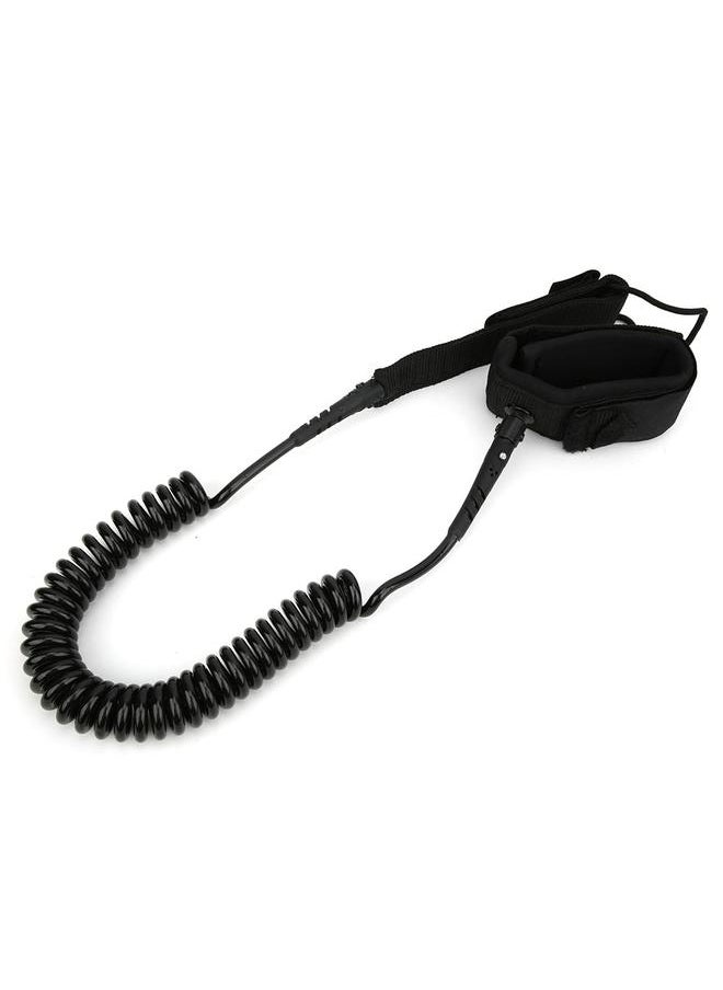 Thoraya Black Elastic Water Sports Foot Rope Surfing Paddle Board Safety Ankle Spring Traction Strapblack  - Image 2