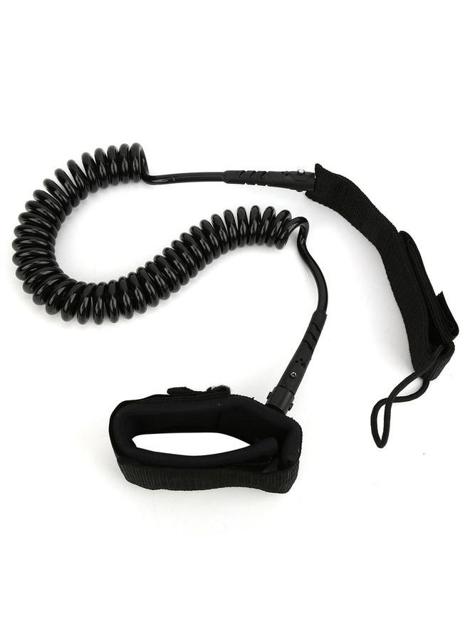 Thoraya Black Elastic Water Sports Foot Rope Surfing Paddle Board Safety Ankle Spring Traction Strapblack  - Image 1