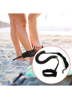 Thoraya Black Elastic Water Sports Foot Rope Surfing Paddle Board Safety Ankle Spring Traction Strapblack  - Image 4