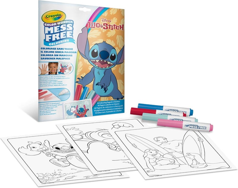Crayola Disney Lilo & Stitch Color Wonder Mess Free Colouring Set - Image 2