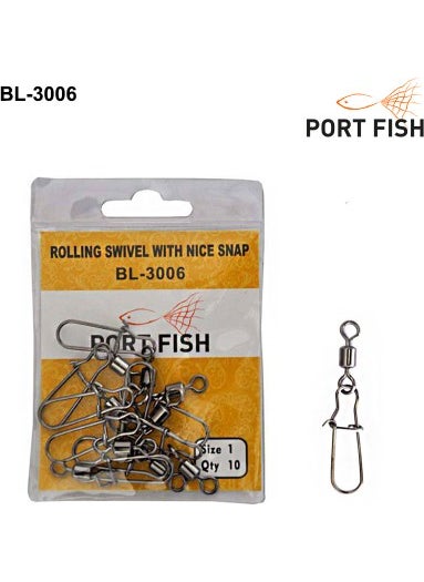 BL-3006 Round Hook Swivel No:12