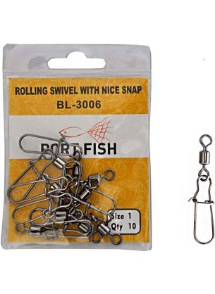 BL-3006 Round Hook Swivel No:12