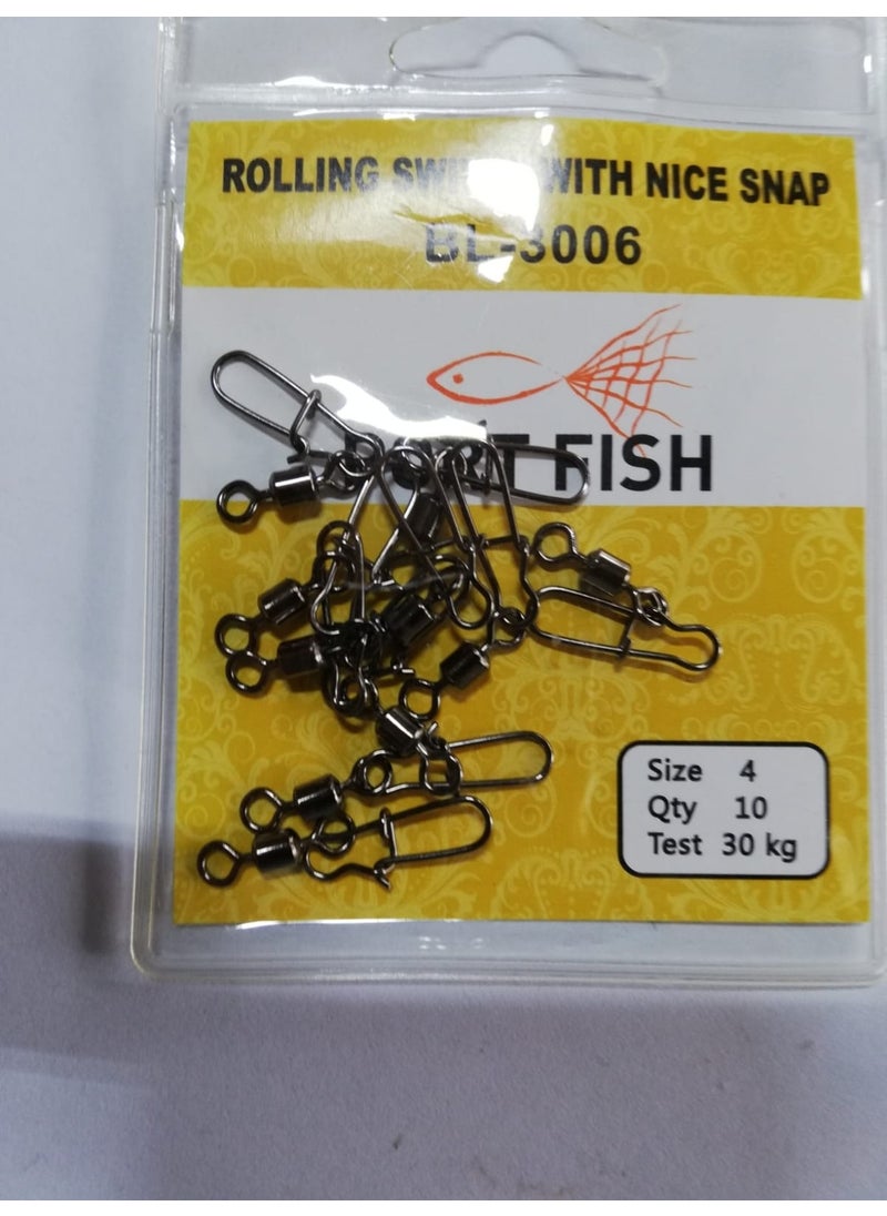 BL-3006 Round Hook Swivel No:12