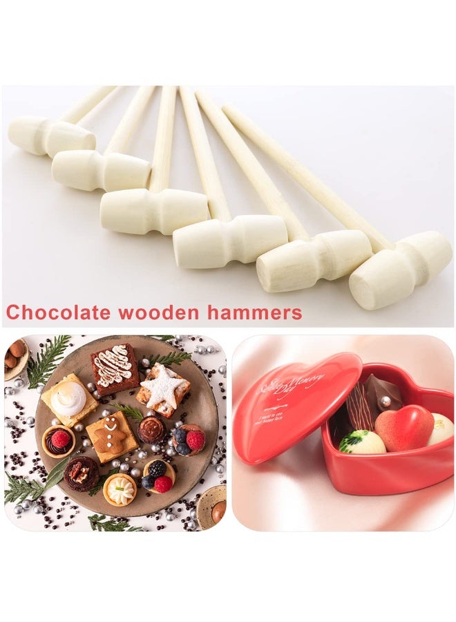 BreeJooy 20 Pieces Mini Wooden Hammers Natural Wood Mallets Gavel Toy for Kids - Image 4
