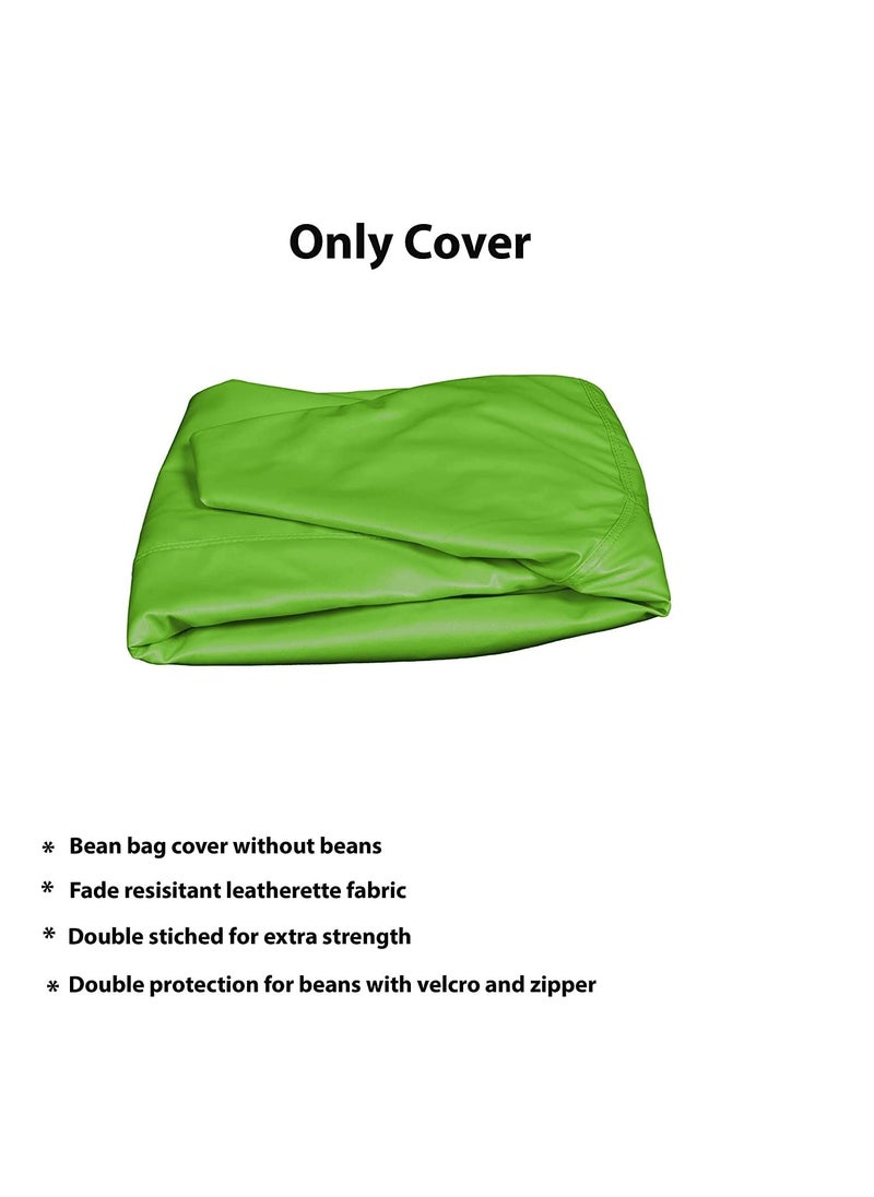 Vi-Mo Lifestyle ViMo Lifestyle Bean Bag Cover Without Beans Leatherette Bean Bag Sofa Chair Perfect for Living Room Bedroom Office Without Beans XXXXL Green  - Image 2