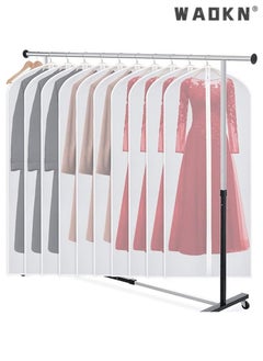 WAOKN Clothing bag storage bag set, 10 piece long skirt set, protective cover in various sizes with full-length zipper, suitable for storing suits, jackets, long winter clothes, and long skirts in wardrobes  - Image 1