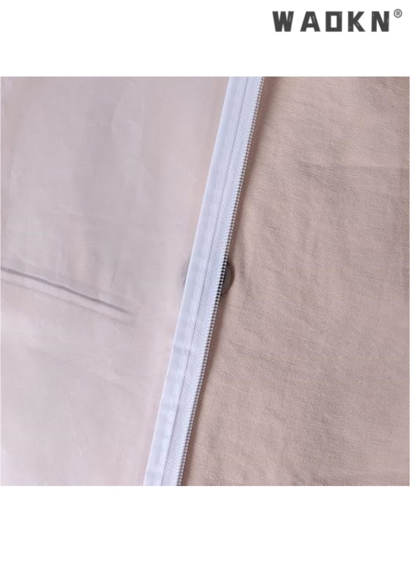 Clothing bag storage bag set, 10 piece long skirt set, protective cover in various sizes with full-length zipper, suitable for storing suits, jackets, long winter clothes, and long skirts in wardrobes