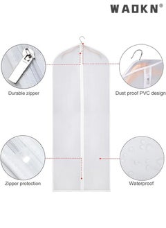 WAOKN Clothing bag storage bag set, 10 piece long skirt set, protective cover in various sizes with full-length zipper, suitable for storing suits, jackets, long winter clothes, and long skirts in wardrobes  - Image 4