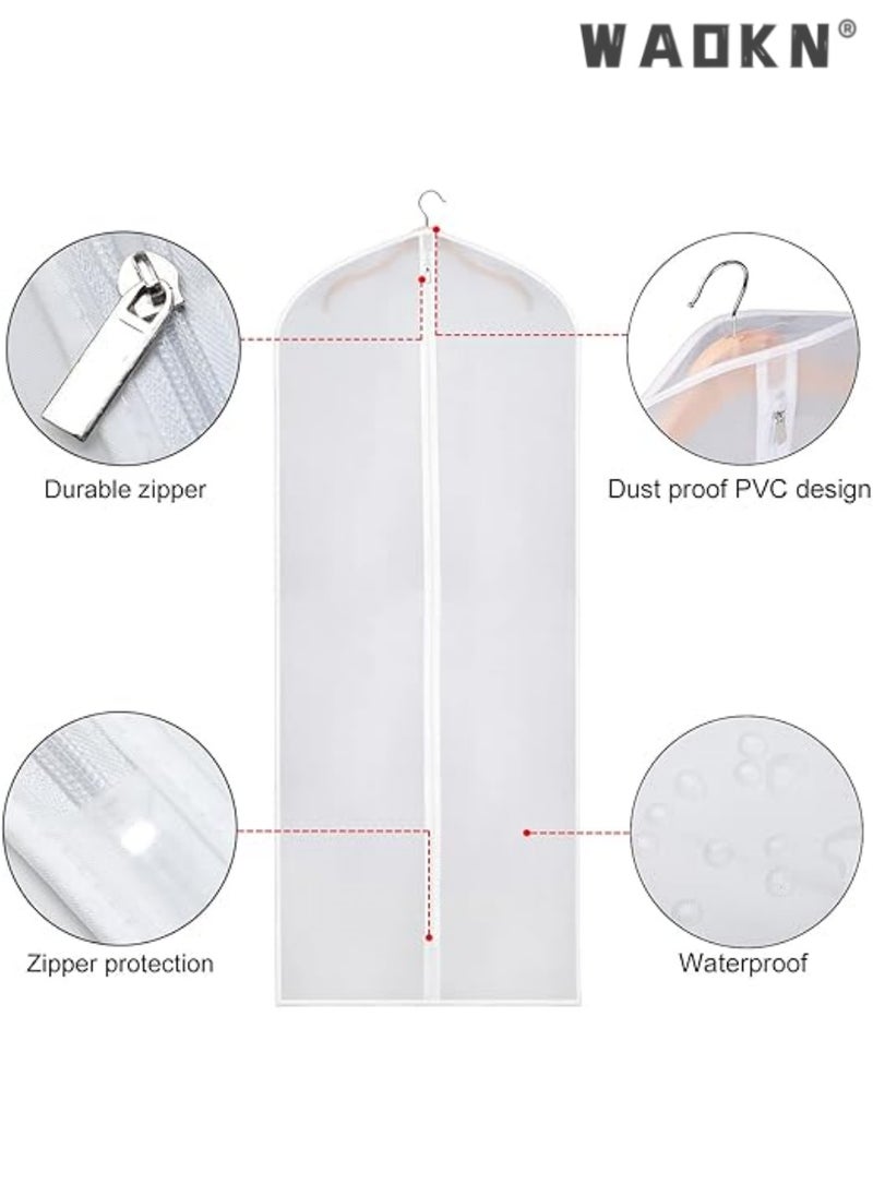 Clothing bag storage bag set, 10 piece long skirt set, protective cover in various sizes with full-length zipper, suitable for storing suits, jackets, long winter clothes, and long skirts in wardrobes
