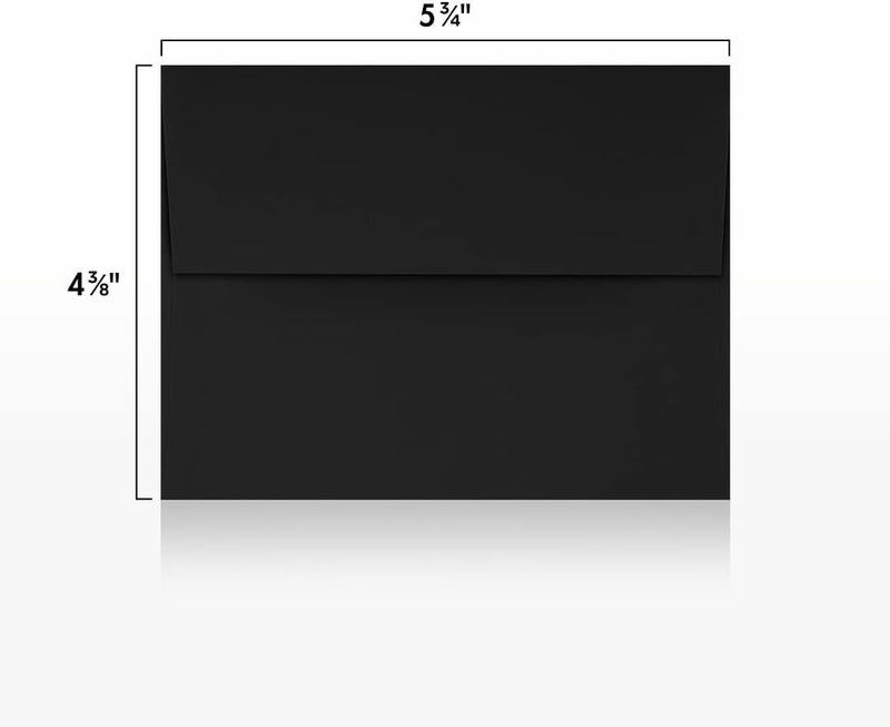 LUXPaper A2 Invitation Envelopes | Peel & Press | 4 3/8" x 5 3/4" | Midnight Black | 80lb. Text | 50 Qty - Image 3
