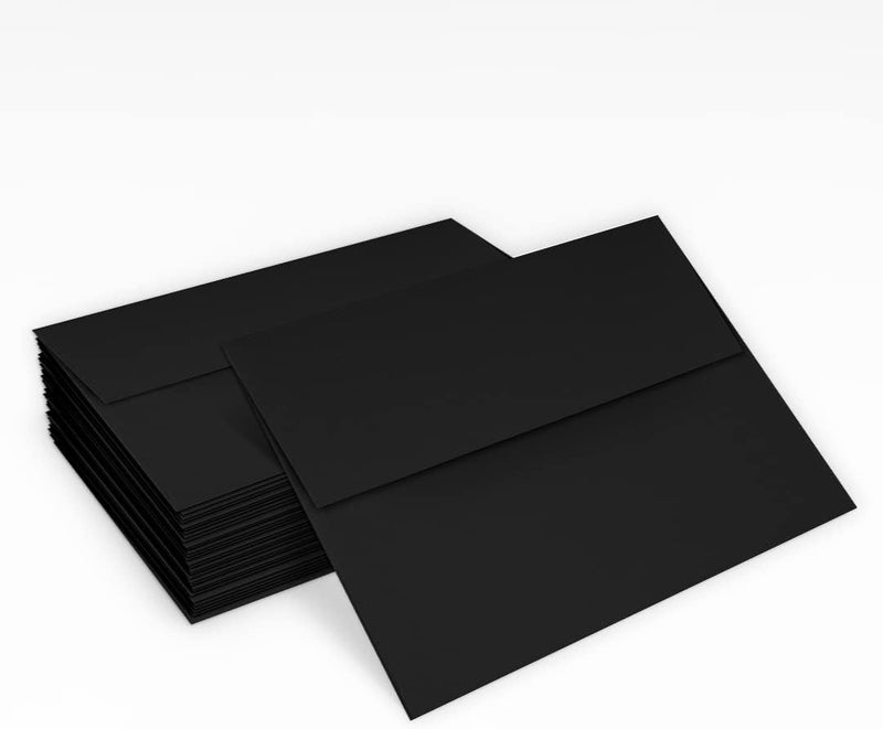 LUXPaper A2 Invitation Envelopes | Peel & Press | 4 3/8" x 5 3/4" | Midnight Black | 80lb. Text | 50 Qty - Image 5