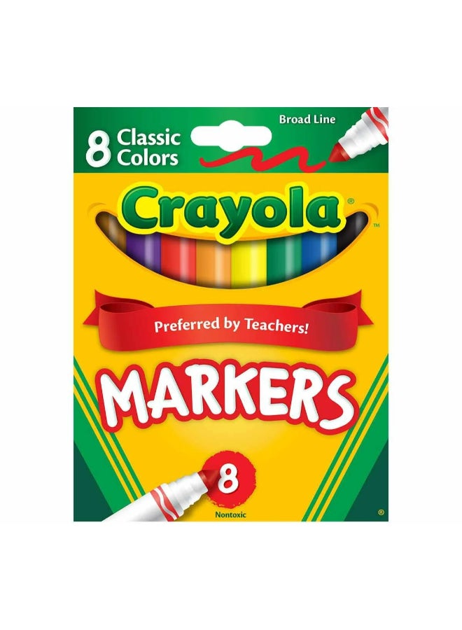 Crayola علامات كلاسيكية 8 خط عريض - Image 1