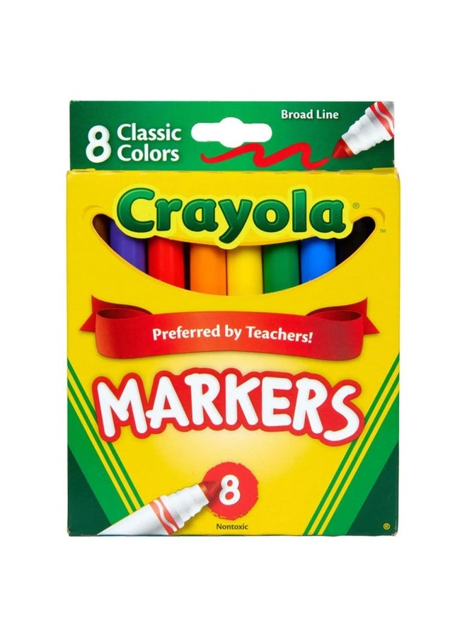 Crayola علامات كلاسيكية 8 خط عريض - Image 2