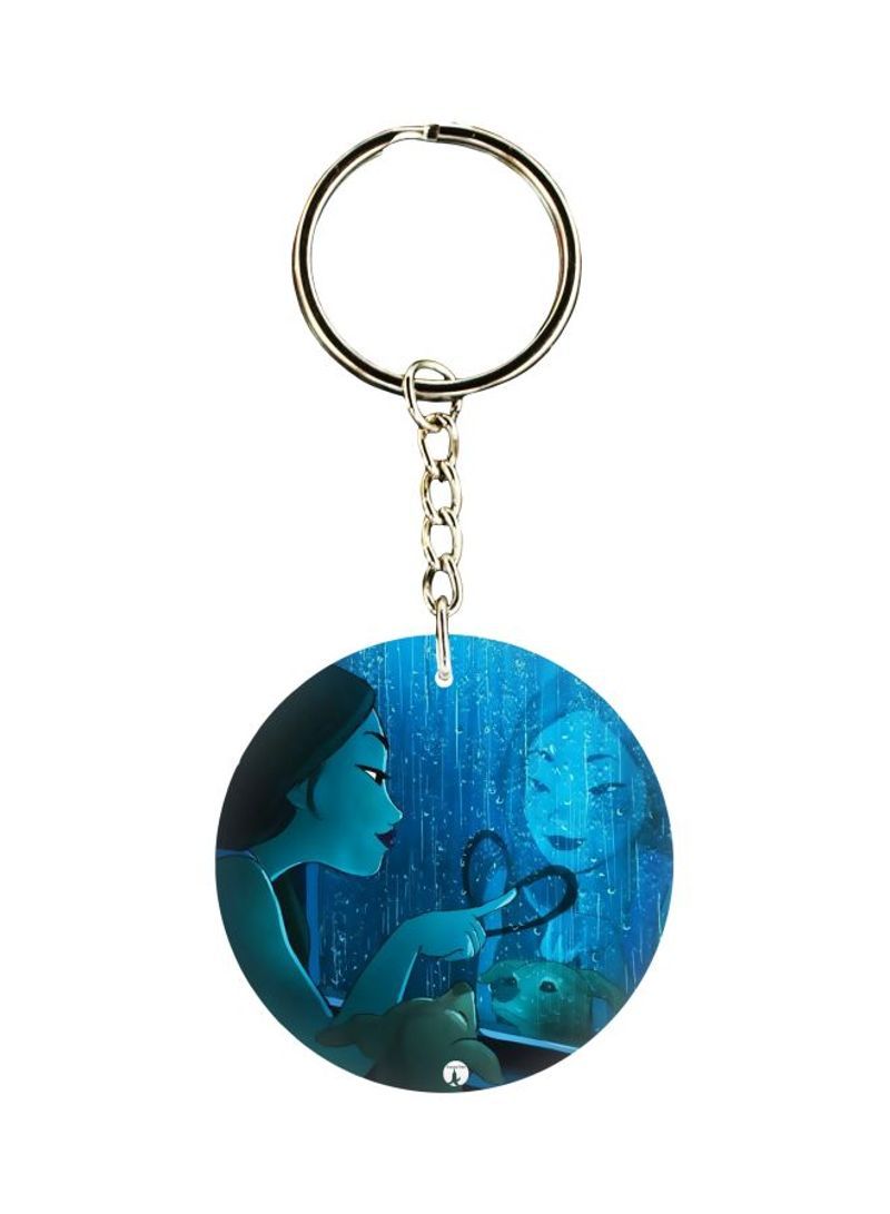 RKN Cartoon Girl Printed Keychain