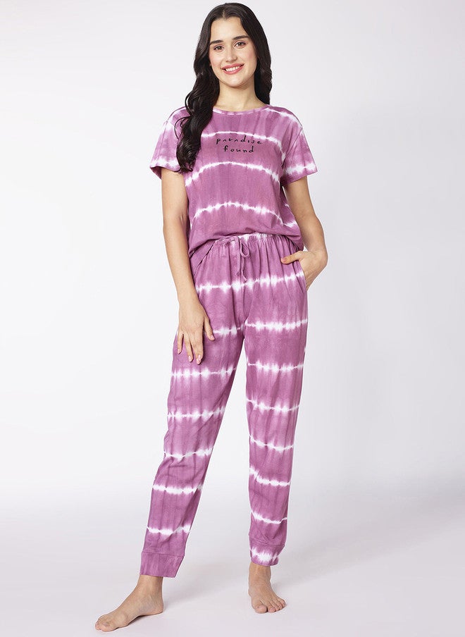 beebelle Women Tie-Dye Pure Cotton Night Suit - Image 5
