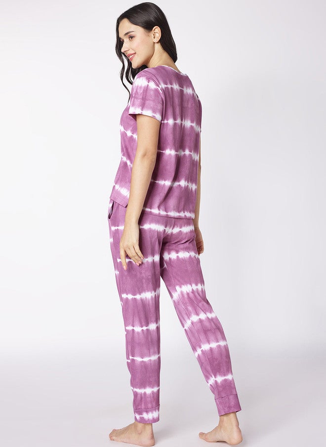beebelle Women Tie-Dye Pure Cotton Night Suit - Image 4