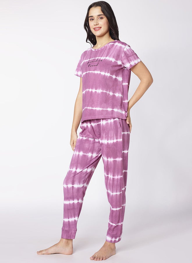 beebelle Women Tie-Dye Pure Cotton Night Suit - Image 3