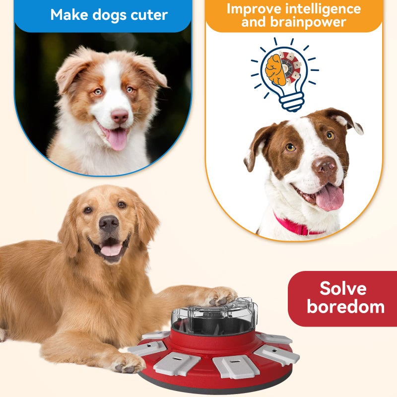 Monotre Dog Treat Puzzle Slow Feeder Toys, Dog Food Treat Dispenser/Slow Feeder/Interactive Enrichment Toys for Large/Medium/Small Dogs, Puppy Boredom Buster and Mentally Stimulating, Level 2 in 1 - Image 4
