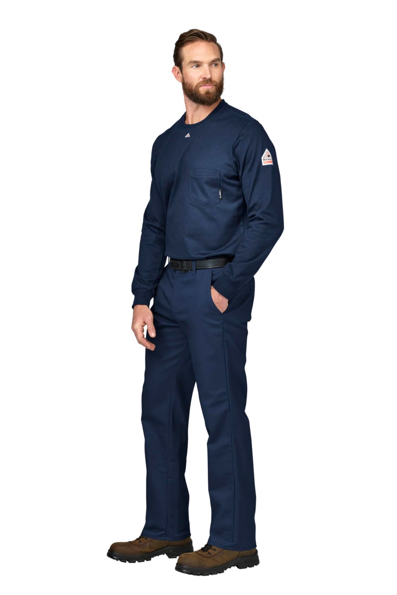 Bulwark FR Bulwark Men's Flame Resistant 9 oz Twill Cotton Work Pant, Navy, 36W x 33L - Image 5