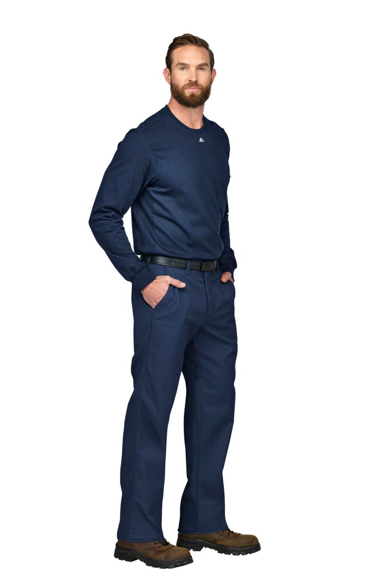 Bulwark FR Bulwark Men's Flame Resistant 9 oz Twill Cotton Work Pant, Navy, 36W x 33L - Image 4